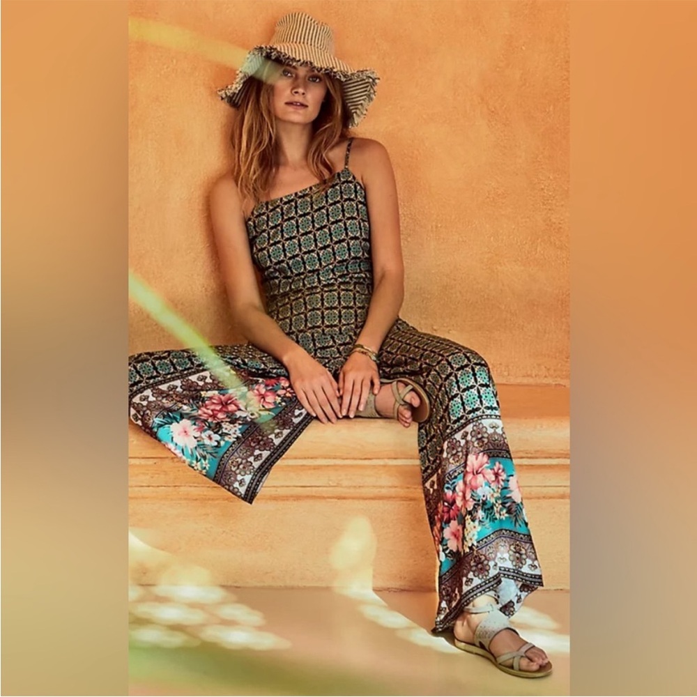 Anthropologie • Farm Rio Honolulu wide leg jumpsuit